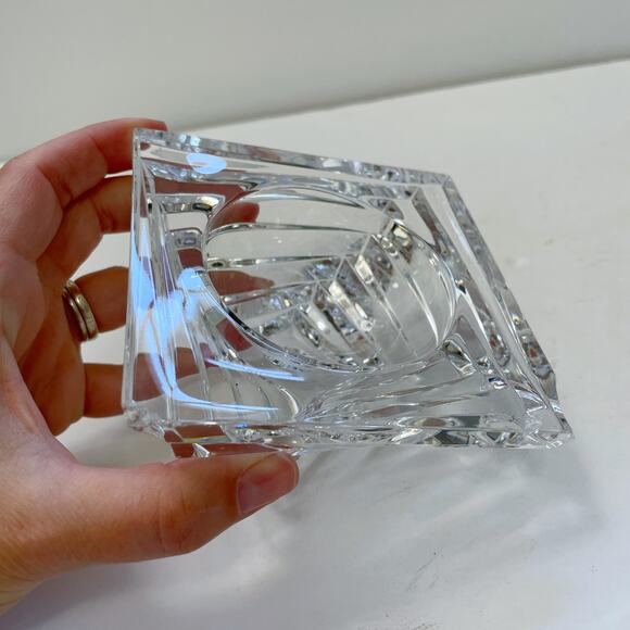 Two Vintage JG Durand Crystal Twisted Pyramid Candle Holders - Picture 10 of 12